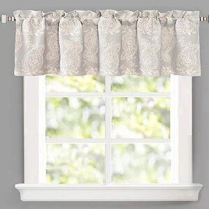 Valance, Driftaway Cathy Paisley 2 Layer Linen, 52 x 14